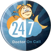 doctor on call sticker